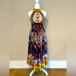 Anthropologie Maeve Myriad Boho Maxi Halter Dress
